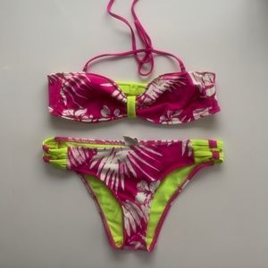 Tropical Print Bikini Set